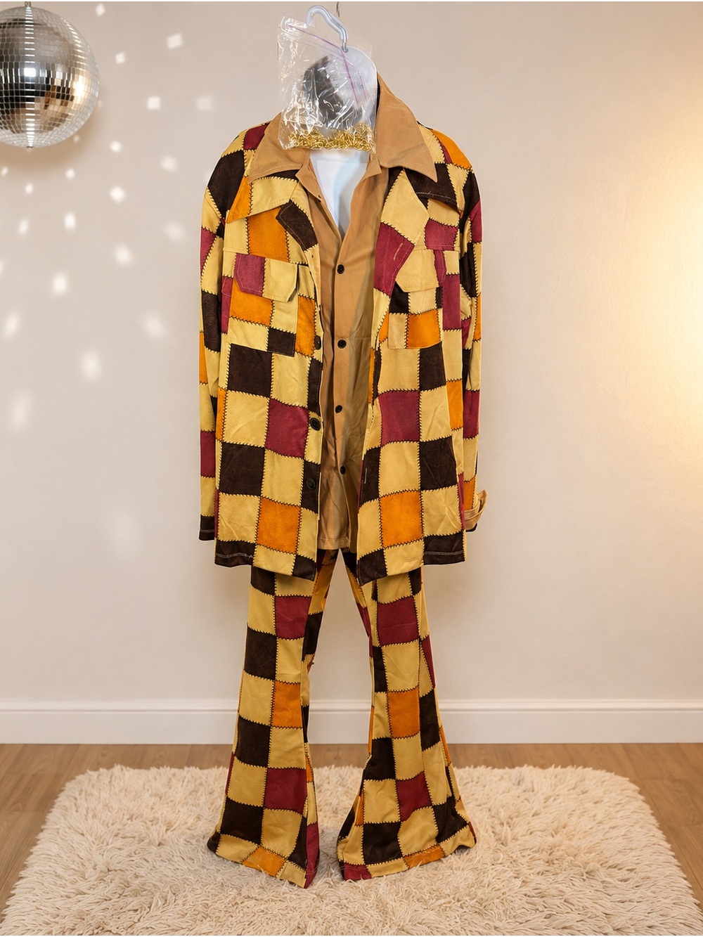 California Costumes Disco Dude Men’s 70s Halloween Costume Large 42–44